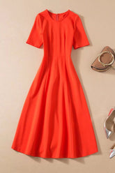 Kate Middleton Orangerotes A-Linien-Kleid
